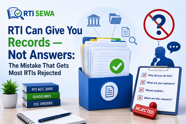 RTI Can Give You Records — Not Answers: The Mistake That Gets Most RTIs Rejected